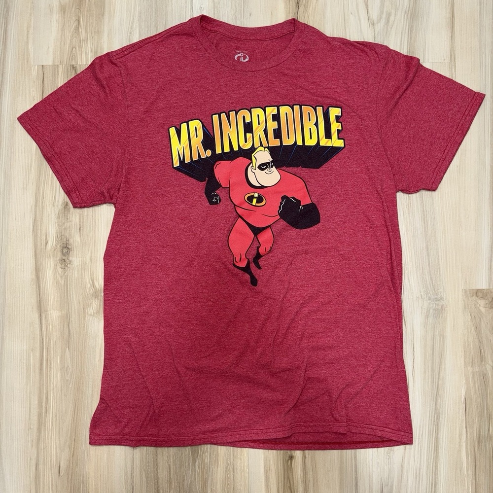 Disney Pixar Incredibles 2 Movie Mr Incredible T Shirt Mens Large Red